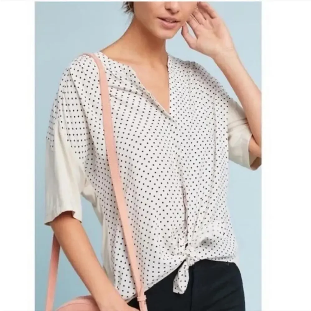 Porridge By Anthropologie Top Small Polka Dot Alexa Tunic - Picture 1 of 11